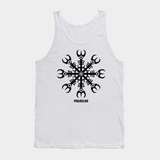 Rune Celtic Helmet of awe - Aegishjalmur No.2 (black) Tank Top